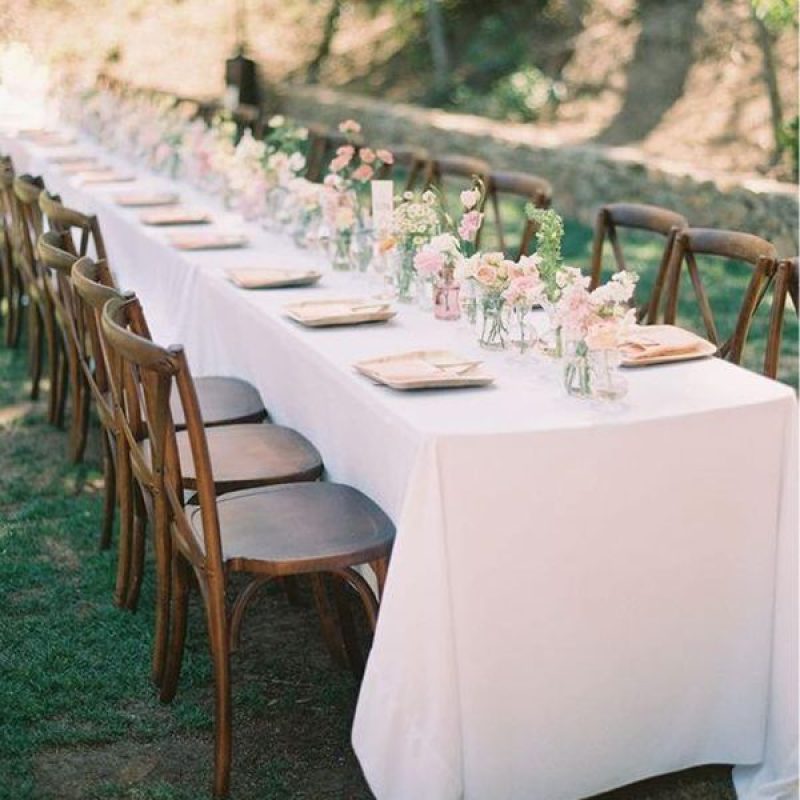 90x156 White Tablecloth Rental in Toronto, Canada