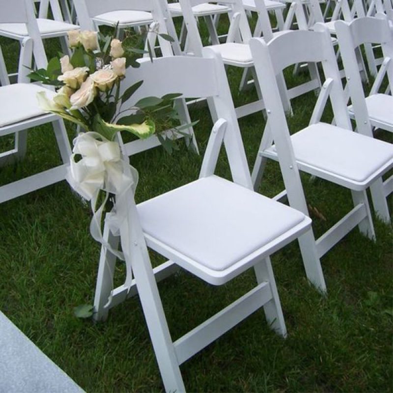 White Folding Wedding Chairs Rental in Toronto, Canada